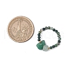 Natural Moss Agate Beaded Rings RJEW-TA00191-02-3