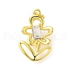 Rack Plating Brass Micro Pave Cubic Zirconia Pendants KK-S396-41G-1