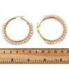 Beaded Hoop Earrings X-EJEW-JE03830-01-4