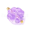 7Pcs 7 Colors Transparent Spray Painted Glass Charms PALLOY-JF03518-01-3