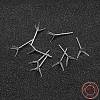 925 Sterling Silver Earrings Settings STER-P032-09S-4