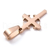 304 Stainless Steel Pendants STAS-P253-06RG-2