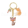Alloy Acrylic Cat Goldfish Keychains KEYC-JKC01214-02-2
