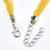 Waxed Cord and Organza Ribbon Necklace Making NCOR-T002-112-3