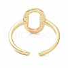 Brass Enamel Cuff Rings RJEW-P023-19G-4