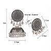 Flat Round & Bell Bohemian Ethnic Style Alloy Stud Dangle Earring & Ring Sets FS-WG67497-01-5