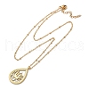 304 Stainless Steel Pendant Necklaces for Women NJEW-S435-02G-B-4