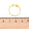 Brass Micro Pave Clear Cubic Zirconia Cuff Rings for Women RJEW-U047-15G-5