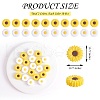 20Pcs 2 Styles Daisy Flower Silicone Focal Beads JX649A-2