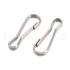 304 Stainless Steel Keychain Clasp Findings STAS-O105-02P-28mm-2