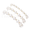 3Pcs Shell Pearl Round Beads Stretch Bracelets for Women BJEW-JB11998-5