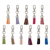 Faux Suede Tassel Pendant Decorations HJEW-JM03094-2