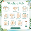100Pcs 10 Styles Elecrelive Mixed Shapes Wood Pendants WOOD-EL0001-01-9