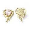 Glass Melting Heart Pendant PALLOY-K001-077G-04-1