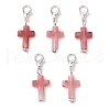 35Pcs 7 Colors Cross Acrylic Pendant Decorations HJEW-JM02779-4