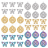 DICOSMETIC 24Pcs 6 Styles 201 Stainless Steel Pendants STAS-DC0013-69-1
