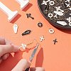 40Pcs 8 Styles Alloy Enamel Pendants ENAM-CJ0005-20-3