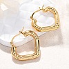 304 Stainless Steel Heart Hoop Earrings for Women EJEW-A125-27G-1