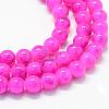 Baking Painted Glass Round Bead Strands DGLA-Q019-8mm-68-1
