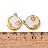 304 Stainless Steel Enamel Pendants STAS-U061-03G-3