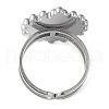 304 Stainless Steel Open Cuff Ring Components STAS-Q308-04P-3