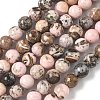 Natural Argentina Rhodonite Beads Strands G-G271-B02-6mm-2