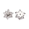 Acrylic Rhinestone Flower Flat Back Cabochons X-RSB027-06-2