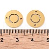PVD Vacuum Plating 201 Stainless Steel Hollow Flat Round Links FIND-R149-03O-G-3