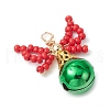 4pcs 4 Colors Brass Bell Pendants PALLOY-MZ00715-3