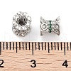 Brass Micro Pave Clear Cubic Zirconia Beads KK-P271-39A-01-3