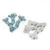 Alloy Pave Synthetic Turquoise Pendants FIND-C068-20AS-2