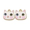 Alloy Enamel Pendants ENAM-V002-04G-2
