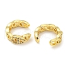 Brass Micro Pave Cubic Zirconia Cuff Earrings EJEW-C104-084G-2