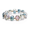 Glass Oval Beaded Stretch Bracelet for Women BJEW-JB08274-4