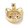 Brass Micro Pave Cubic Zirconia Pendants KK-M240-02F-3