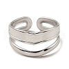 Non-Tarnish 304 Stainless Steel Open Cuff Rings RJEW-Z018-13P-2