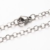 304 Stainless Steel Rolo Chain Necklaces NJEW-L349-02P-1