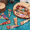  16Pcs 8 Colors Transparent Resin & Walnut Wood Big Pendants RESI-TA0001-95-6