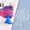 Afro Female Silhouette Silicone Resin Statue Molds DIY-L021-69-5