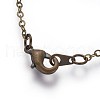 Brass Cable Chain Necklaces NJEW-SW028-26inch-AB-2