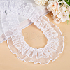 Polyester Pleated Lace Ribbon OCOR-WH0091-77A-4