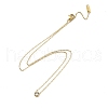 Flat Round Rhinestone Pendant Necklaces NJEW-G128-02G-2