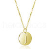 201 Stainless Steel Initial Pendants Necklaces NJEW-S069-TN508-J-1
