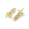 Brass Micro Pave Cubic Zirconia Peg Bails Charms KK-D324-25G-2