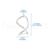 Brass Ice Pick Pinch Bails KK-BT0001-02P-8