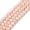 Electroplate Glass Beads Strands X-EGLA-A044-P8mm-B05-1