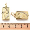Brass Pave Clear Cubic Zirconia Pendants KK-U009-11C-G-3
