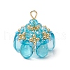 Glass & Seed Beads Pendants PALLOY-MZ00648-01-1