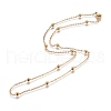 PVD Vacuum Plating 304 Stainless Steel Cable Chain Necklaces NJEW-L159-08E-G-2