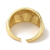 Rack Plating Brass Micro Pave Cubic Zirconia Cuff Ring RJEW-P104-11G-3